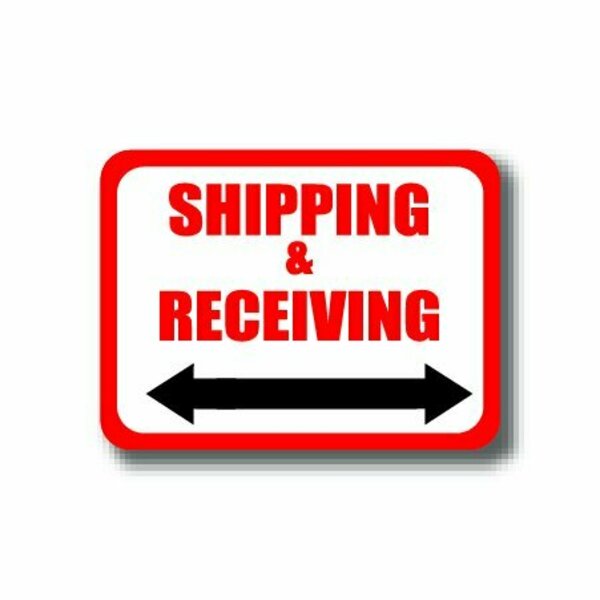 Ergomat 12in x 9in RECTANGLE SIGNS - Shipping & Receiving Double Arrow DSV-SIGN 108 #0341D -UEN